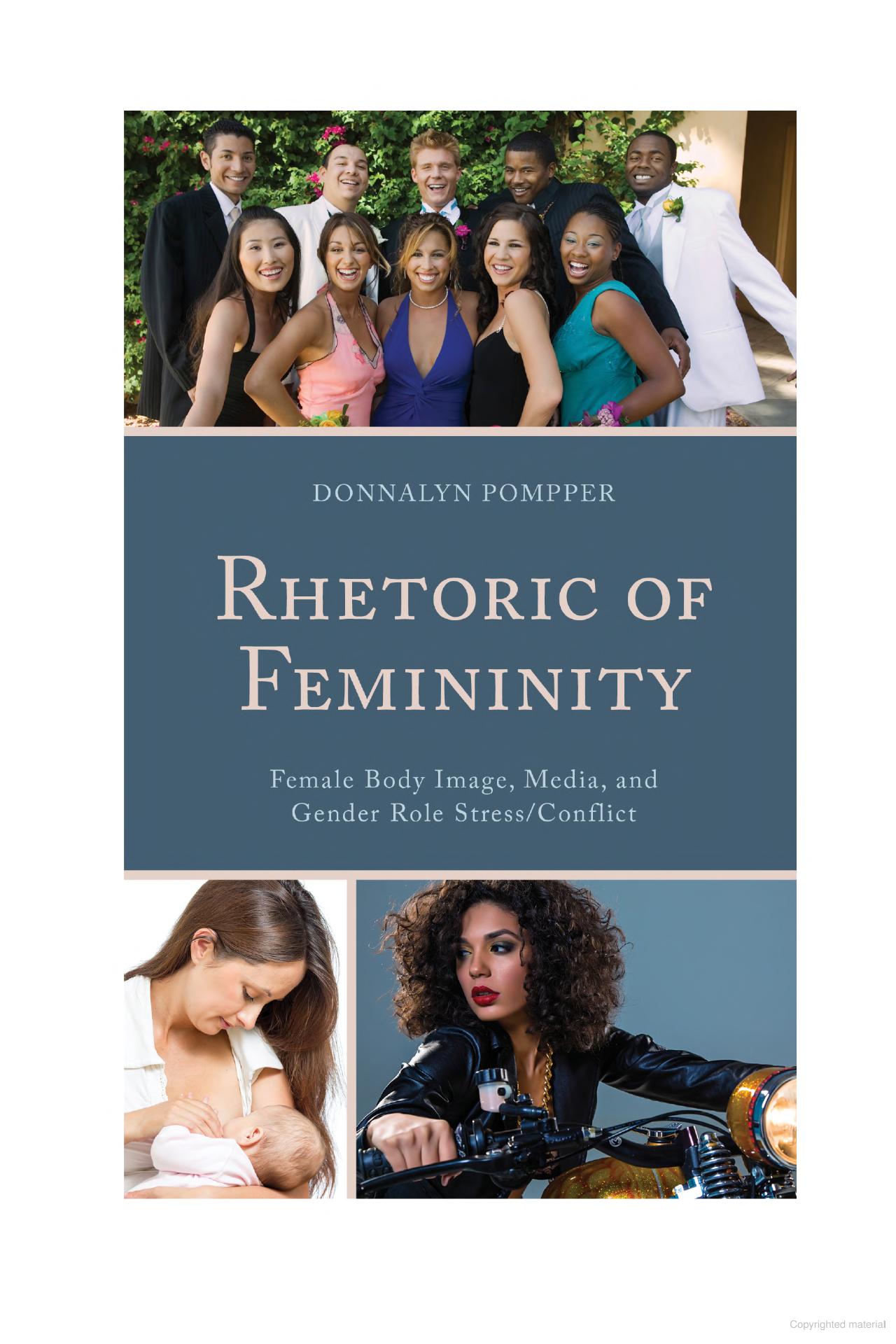 Book cover for Rhetoric of Femininity: Female body image, media, gender role stress/conflict